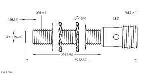 NI3-EG08-AP6X-H1341 Part Image. Manufactured by Turck.