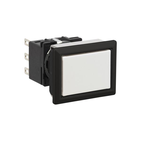 Idec LB8B-M1T5W LB 16mm Pushbuttons SPDT W, Sleek flush mount design,  Standard bezel with 16mm hole size also available,  Bright LED illumination,  27.9mm depth behind the panel,  3PDT contact block available,  5A contact ratings,  IP65 degree of protection,  Metallic o