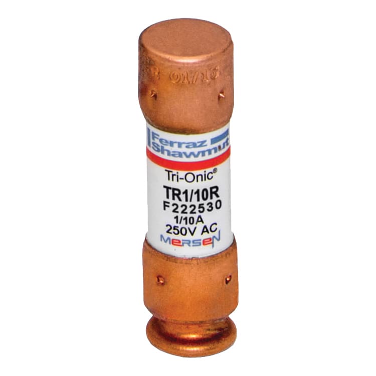 Mersen TR1/10R TR1/10R Mersen - Fuse TR-R - Class RK5 - Time-Delay 250VAC 250VDC 0.1A Ferrule Tri-Onic®