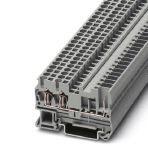 Phoenix Contact 3042117 Feed-through terminal block, nom. voltage: 500 V, nominal current: 24 A, connection method: Spring-cage/plug-in connection, number of connections: 3, number of positions: 1, cross section: 0.08 mm² - 4 mm², AWG: 28 - 12, width: 5.2 mm, color: gray, mounti