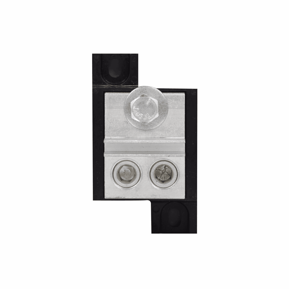 Cooper Bussmann 1BS103 1BS103 Cooper Bussmann - Eaton Bussmann series 1BS10x universal fuse block, 600V, 400A, 200 kAIC, Modular, Set Screw, Stud, Molded Black Phenolic Base, Zinc Plated Steel Studs/Nut/Washer, Tin Plated Aluminum Connector