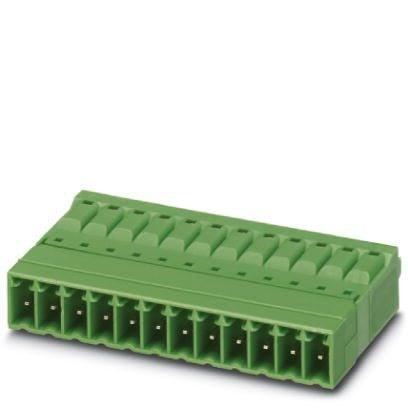 Phoenix Contact 1843993 PCB connector, nominal cross section: 1.5 mmÂ², color: green, nominal current: 8 A, rated voltage (III/2): 160 V, contact surface: Tin, type of contact: Male connector, number of potentials: 3, number of rows: 1, number of positions: 3, number of connecti