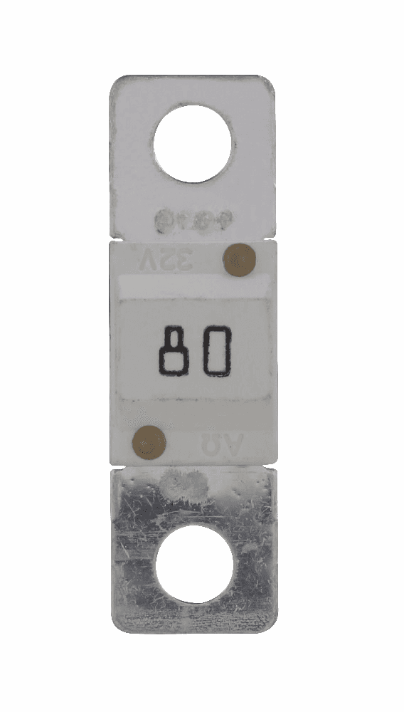 Cooper Bussmann AMI-50 AMI-50 Cooper Bussmann - Stud-Mount Fuse, High current, 50A, 32 Vdc, 2000A interrupt rating, 100 hr minimum at 100%, 4 hr minimum at 110%, 90 s minimum at 150%, 3600 s maximum at 150%, 5 s minimum at 200%, 100 s minimum at 200%, 0.3 s minimum response time, Thermop