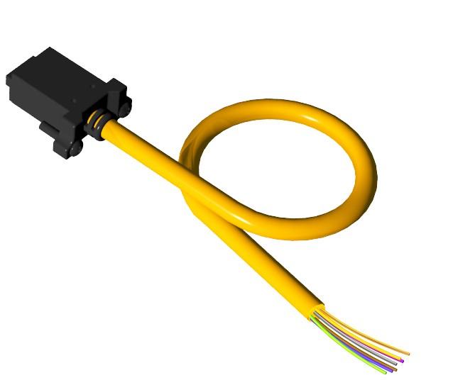 Banner RDLS-825D Banner Engineering RDLS-825D is a pre-assembled cable/cordset designed for various automation applications. It features a single-ended design with an 8-pin LS female connector and bare end flying leads, facilitating easy and versatile connections. The cable has a diameter of 6mm and is encased in yellow PVC sheathing, providing visibility and protection. It is 26ft (8m) in length, offering ample reach for installations. This model is built to operate within an ambient air temperature range of -40 to +105°C, ensuring performance in a wide range of environmental conditions. With a degree of protection rated at IP67, it is well-suited for use in environments where dust and moisture resistance are required.