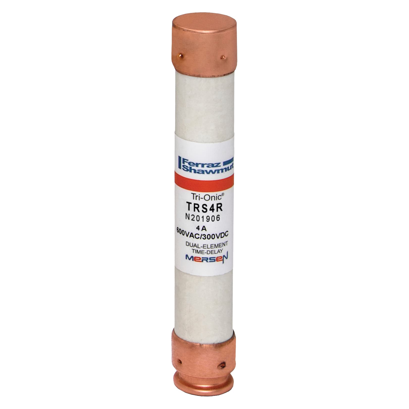 Mersen TRS4R TRS4R Mersen - Fuse TRS-R - Class RK5 - Time-Delay 600VAC 600VDC 4A Ferrule Tri-Onic®