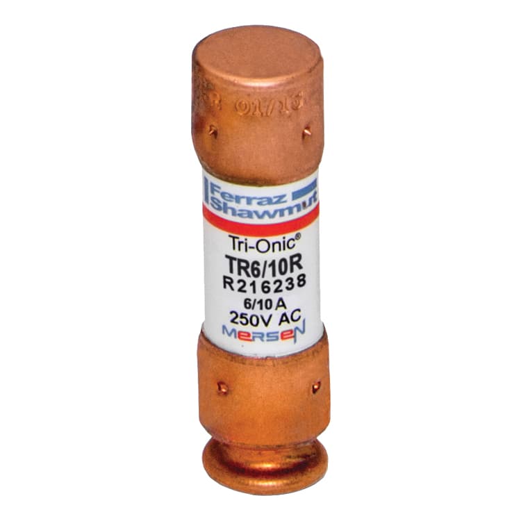 Mersen TR6/10R TR6/10R Mersen - Fuse TR-R - Class RK5 - Time-Delay 250VAC 250VDC 0.6A Ferrule Tri-Onic®