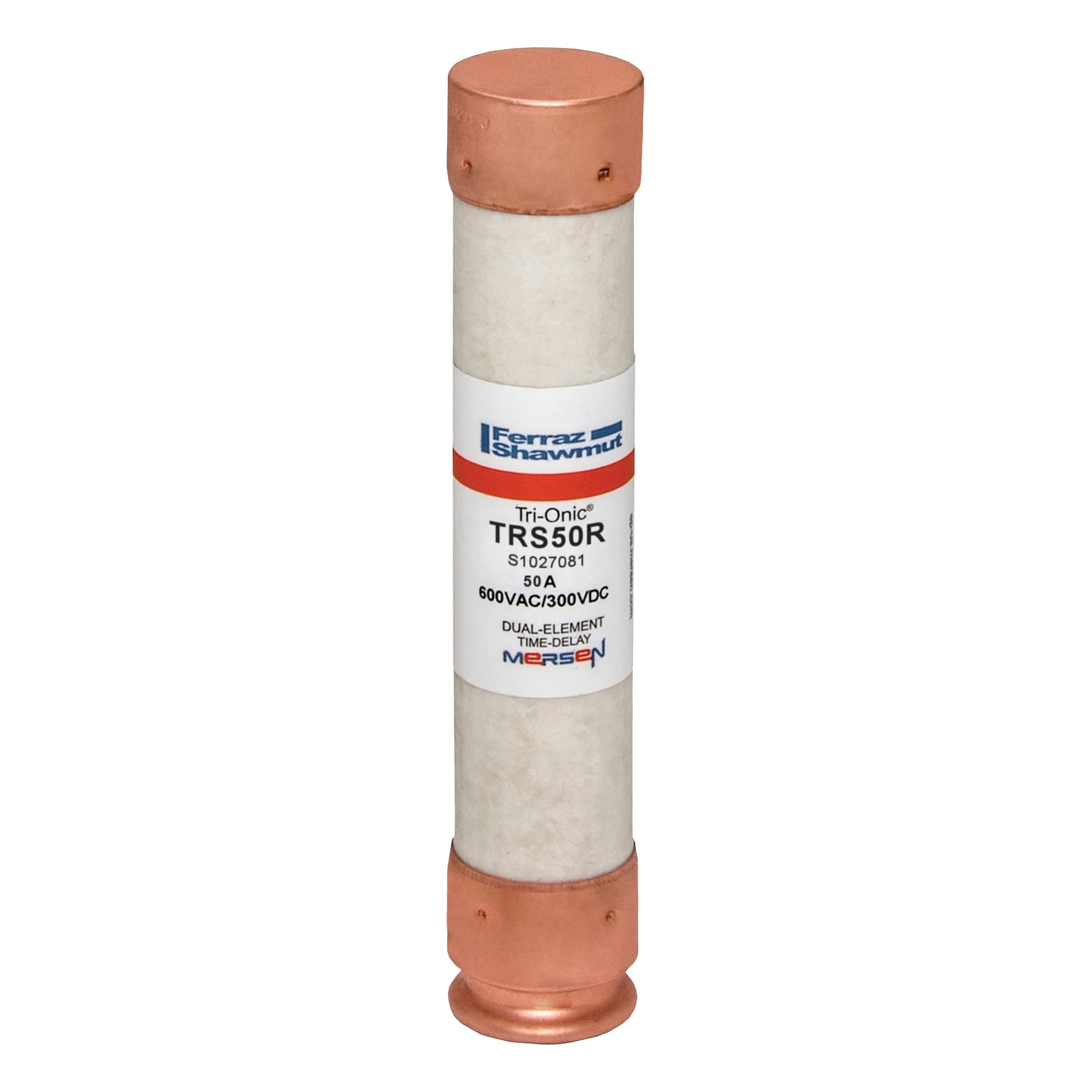 Mersen TRS50R TRS50R Mersen - Fuse TRS-R - Class RK5 - Time-Delay 600VAC 300VDC 50A Ferrule Tri-Onic®