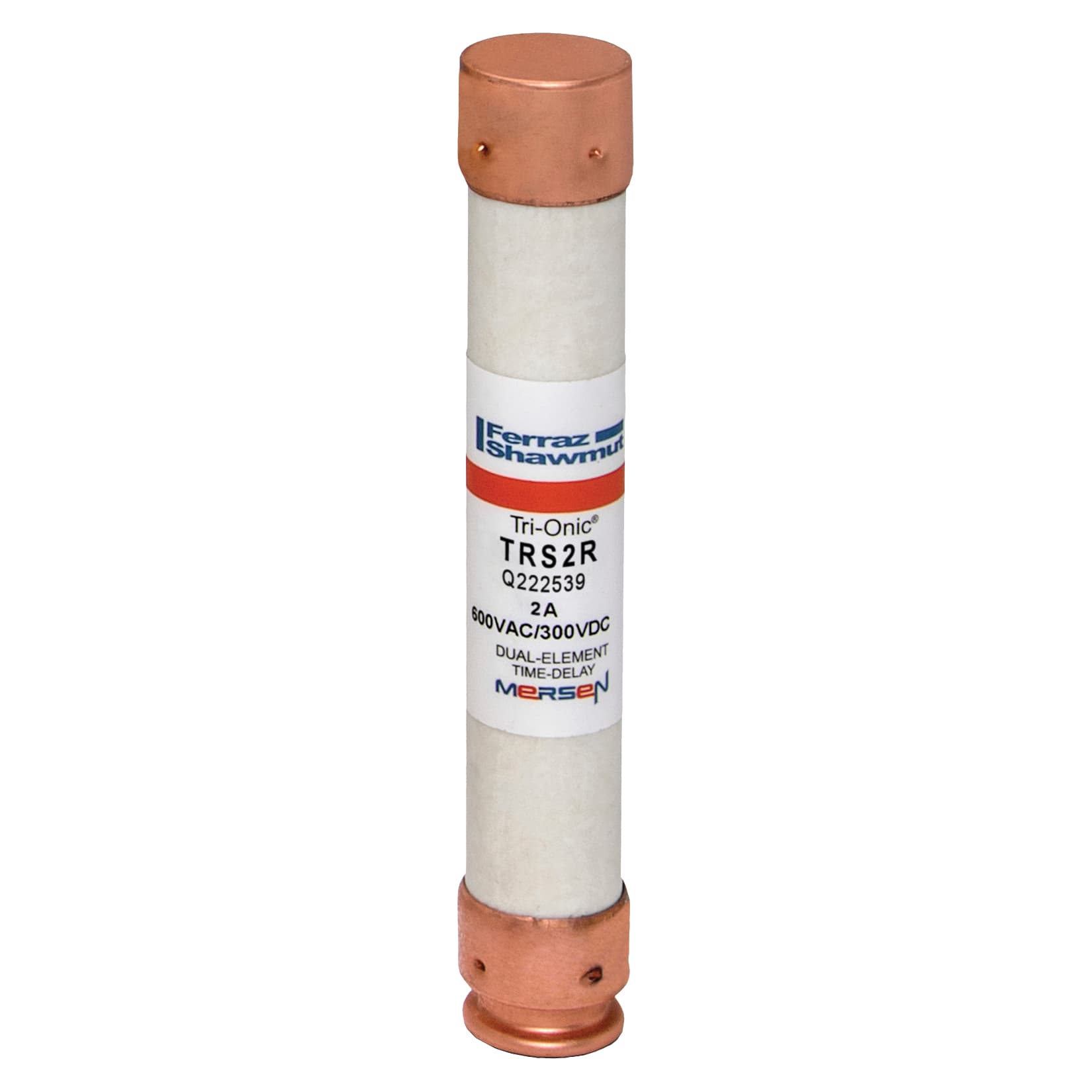 Mersen TRS2R TRS2R Mersen - Fuse TRS-R - Class RK5 - Time-Delay 600VAC 600VDC 2A Ferrule Tri-Onic®