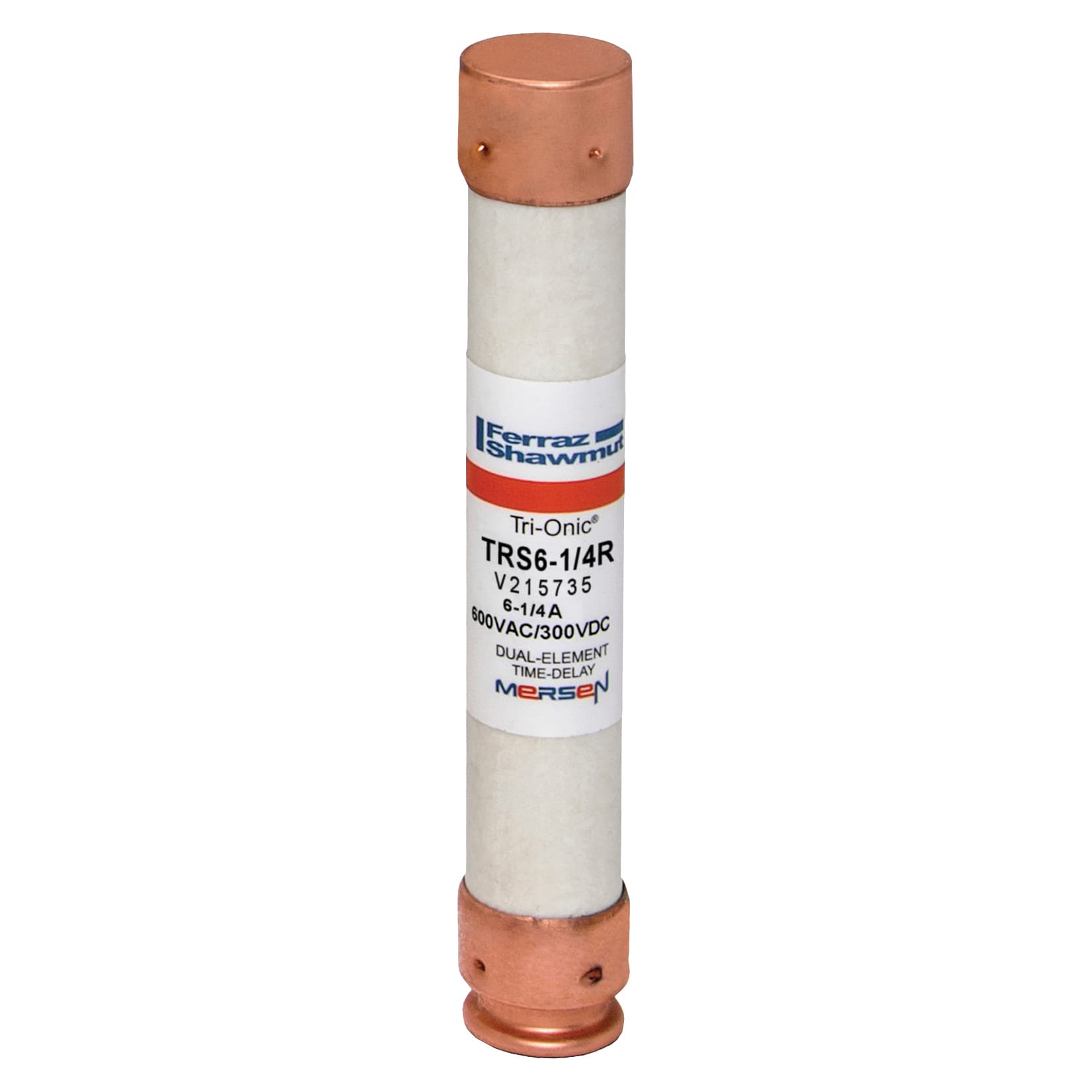 Mersen TRS6-1/4R TRS6-1/4R Mersen - Fuse TRS-R - Class RK5 - Time-Delay 600VAC 600VDC 6.25A Ferrule Tri-Onic®