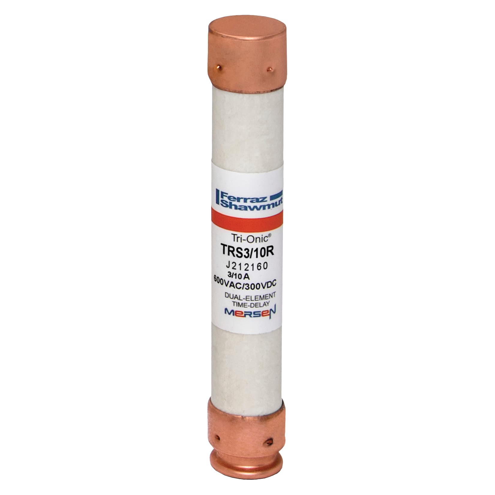 Mersen TRS3/10R TRS3/10R Mersen - Fuse TRS-R - Class RK5 - Time-Delay 600VAC 600VDC 0.3A Ferrule Tri-Onic®