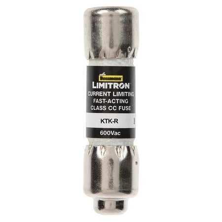 Cooper Bussmann KTK-R-1-1/2 LIMITRON™ KTK-R Class CC 600Vac, fast-acting fuse, 1.5 Amp