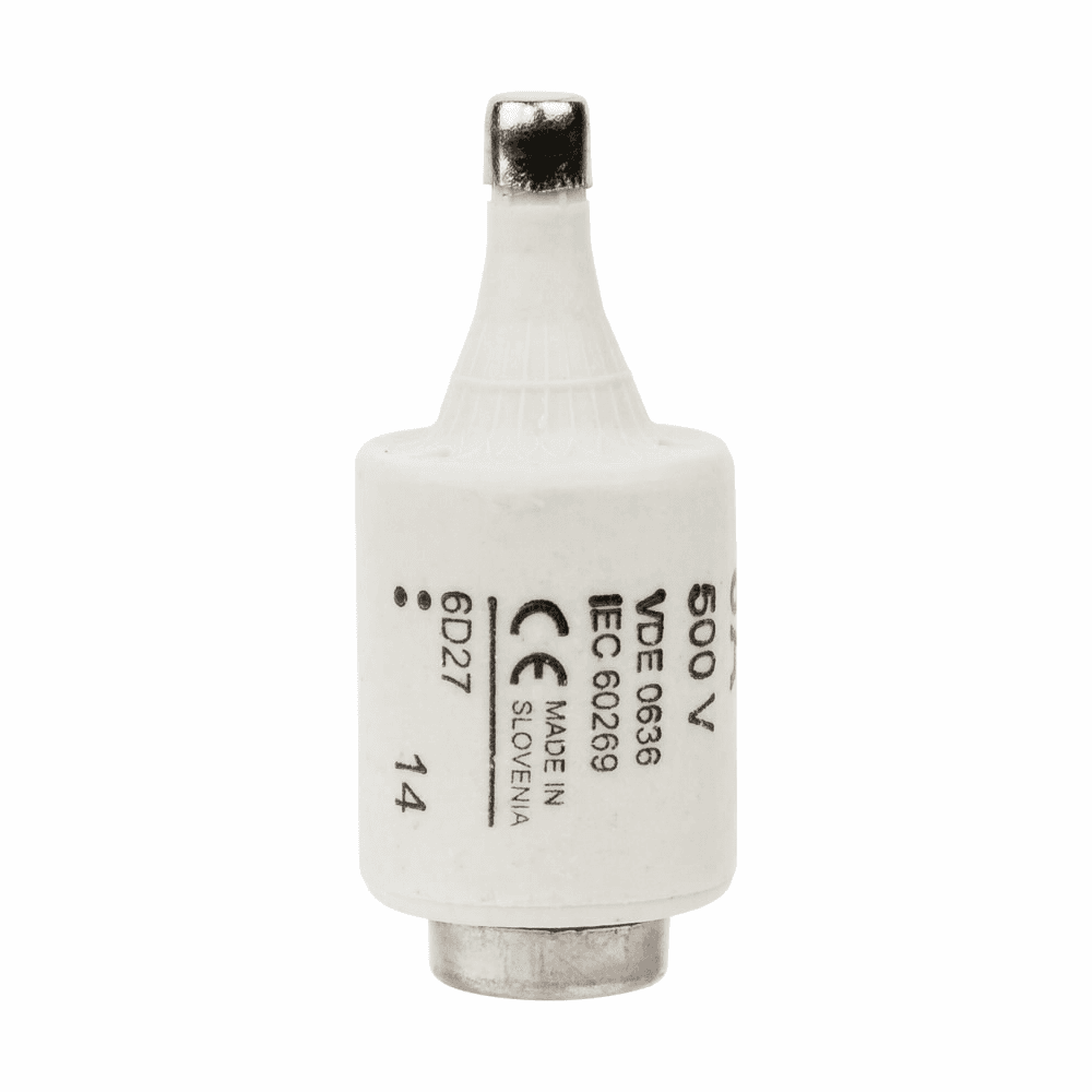 Cooper Bussmann 6D27 6D27 Cooper Bussmann - Eaton Bussmann series low voltage D fuse, 500V, 6A, 100 kAIC, Non Indicating, fuse, Class C gL/gG, Time delay, Green, Ceramic body