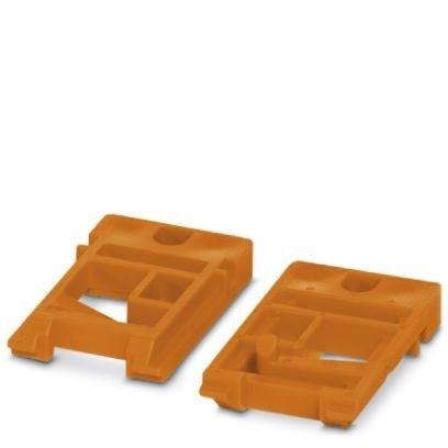 Phoenix Contact 2202007 DIN rail housing, Base latch for wall mounting, width: 28.8 mm, height: 18.7 mm, depth: 4.15 mm, color: orange (2003)