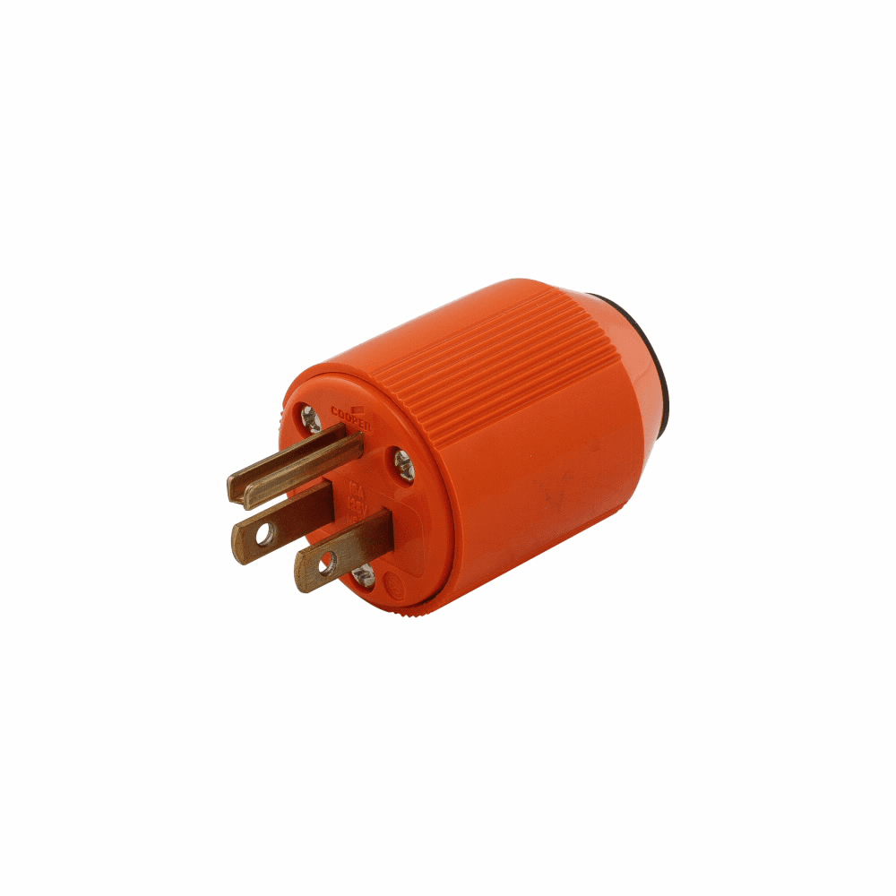 Eaton IG5266NHG IG5266NHG Eaton - Eaton Arrow Hart auto grip hospital grade straight blade plug, #18-12 AWG, 15A, Industrial, 125V, Back wire, Orange, Brass, Nylon, 5-15P, Two-pole, three-wire, grounding, Screw, 0.33-0.66", Nylon, Core pack