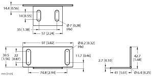 Turck MB-Q130WD Accessories, Mounting Bracket, , Mounting bracket for Q130WD sensors, Stainless steel 1.4401 (AISI 316)