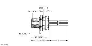 FSFD46PS-1/M16 Part Image. Manufactured by Turck.