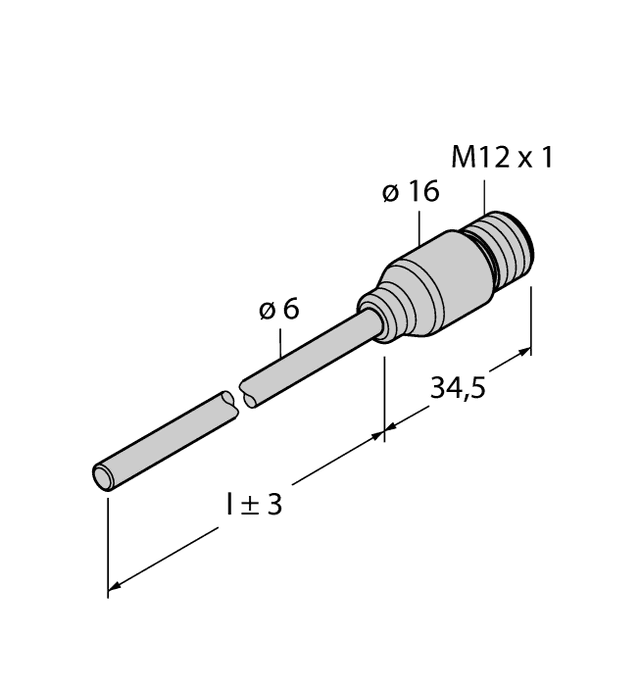 TPS-206A-CF-H1141-L300 Part Image. Manufactured by Turck.