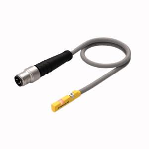 Turck BIM-UNR-AP6X-0.3-PSG3M W/M Magnetic Field Sensor, For Pneumatic Cylinders, Cable length (L) 0.3 m, For C-groove cylinders without mounting accessories, Optional accessories for mounting on other cylindrical housings., One-hand mounting possible, Stable mounting, Magneto-resistive sensor, DC 3-wire, 11…30 VDC, NO contact, PNP output, Pigtail with M8 × 1 male connector