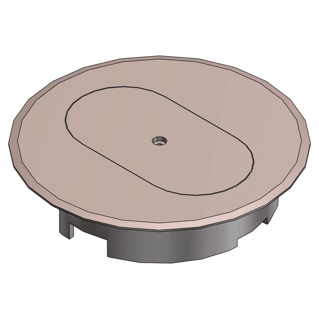 ABB Control E97DST E97DST ABB Control - Cover for Round Floor Box, Diameter 5.69 Inches, Color Taupe, Non-Metallic, For use with Duplex Devices