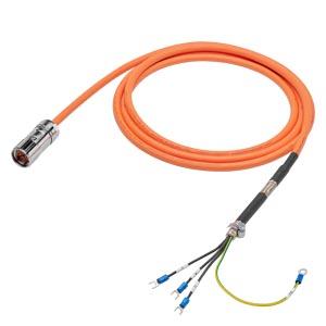 Siemens 6FX3002-5CL12-1AF0 Power cable pre-assembled 4x 2.5, for motor S-1FL6 HI 400 V with V70/V90 frame size B and C MOTION-CONNECT 300 No UL for connector on the motor side Dmax=9.7 mm Length (m)=5 m Version with straight connector Mot