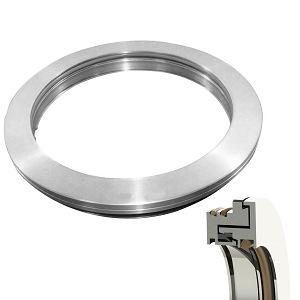 Garlock 29604-4191 Bearing Isolator; 2.362" Shaft Size; 3.346" Bore; 0.701" Width; 0.325" Flange Length; 316SS Stator/Rotor Material; FKM O-Ring Material; Graphite Filled PTFE Unitizing Ring Material; -22 to 400 Degree F Temperature; GUARDIAN Style Name