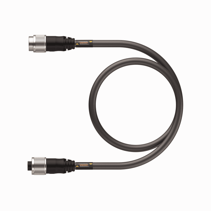 Turck GSDA GKDA 30-2M/S1055 Power Cable, Extension Cable, , Straight Male 1 3/8" powerfast Connector, Straight Female 1 3/8" powerfast Connector