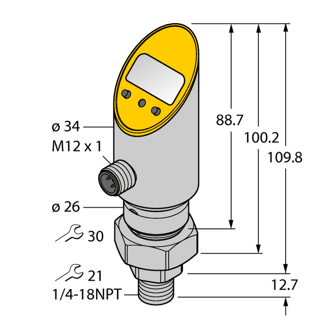 PS040V-503-LUUPN8X-H1141 Part Image. Manufactured by Turck.