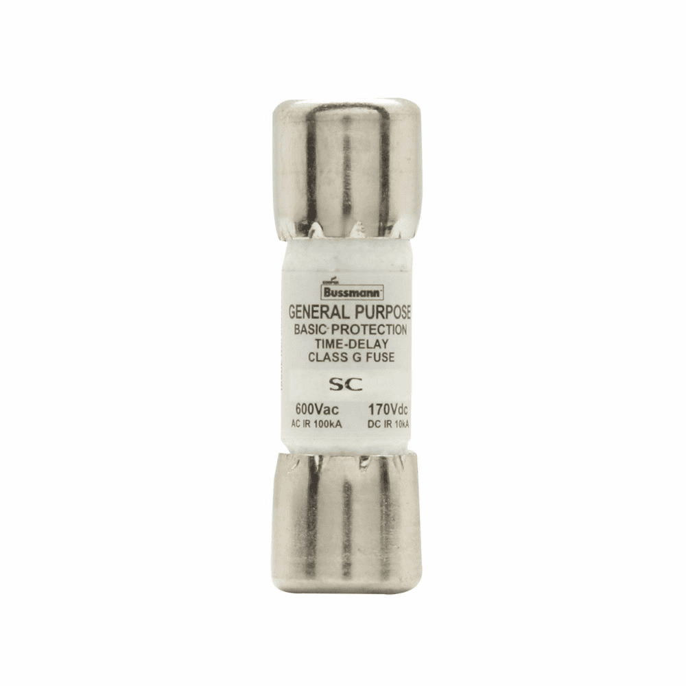 Cooper Bussmann SC-3 SC-3 Cooper Bussmann - Eaton Bussmann Series SC Fuse,General Purpose Fuse,Current-Limiting,fast-acting,3 A,600 Vac,170 Vdc,100 kAIC at 600 Vac,10 kAIC at 170 Vdc,Class G,Ferrule end X ferrule end connection,SC series,0.41 in dia.,Rejection style