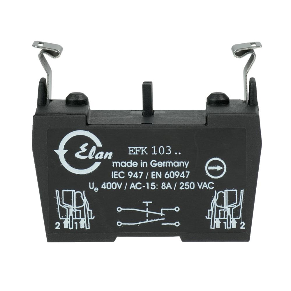 Schmersal EFK 103.1 Command and signalling devices; Contact and light terminal blocks (EF/EL); Cage clamps; Mounting flange position 1; 11-12; 23-24 (Contact labelling)