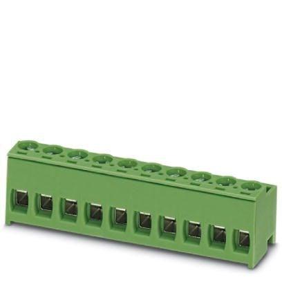 Phoenix Contact 1755703 PCB connector, nominal cross section: 1.5 mmÂ², color: green, nominal current: 10 A, rated voltage (III/2): 400 V, contact surface: Tin, type of contact: Female connector, number of potentials: 14, number of rows: 1, number of positions: 14, number of con