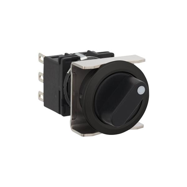 Idec LB6S-21T1V LB 16mm Selector SW SPDT, Sleek flush mount design,  Standard bezel with 16mm hole size also available,  Bright LED illumination,  27.9mm depth behind the panel,  3PDT contact block available,  5A contact ratings,  IP65 degree of protection,  Metallic or 