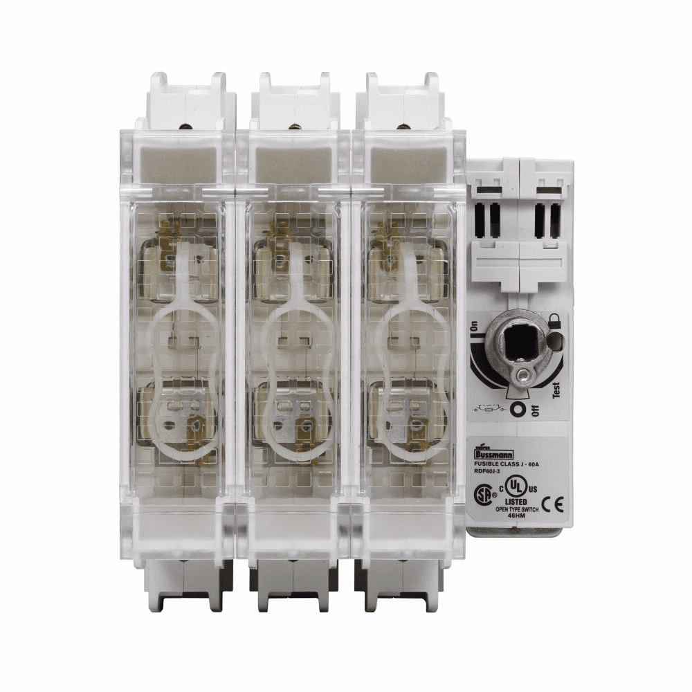 Cooper Bussmann RDF60J-3 RDF60J-3 Cooper Bussmann - Eaton Bussmann series RDF fused rotary disconnect switch, Standard switch, Front/side handle operation, Flange, 600 Vac, 250 Vdc, 60A, Fused disconnect switch - RDF60J-3