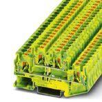 Phoenix Contact 3211854 Protective conductor double-level terminal block, connection method: Push-in connection, cross section: 0.2 mm² - 6 mm², AWG: 24 - 10, width: 6.2 mm, color: green-yellow, mounting type: NS 35/7,5, NS 35/15