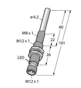 NIMFE-EMT12/6.2L101-UN6X-H1141 Part Image. Manufactured by Turck.