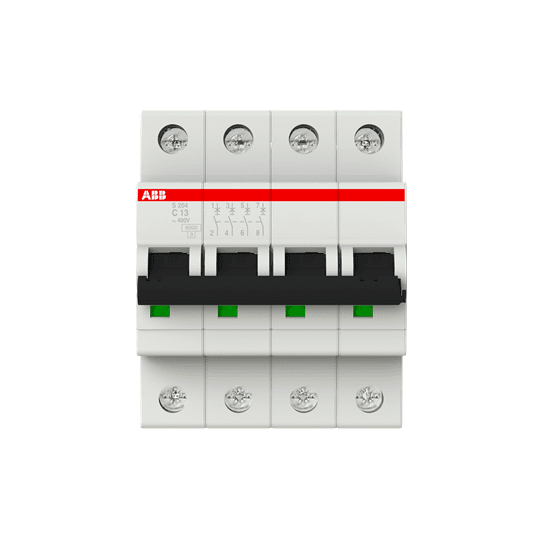 ABB Control S204-C13 S204-C13 ABB Control - S204-C13 Miniature Circuit Breaker - 4P - C - 13 A