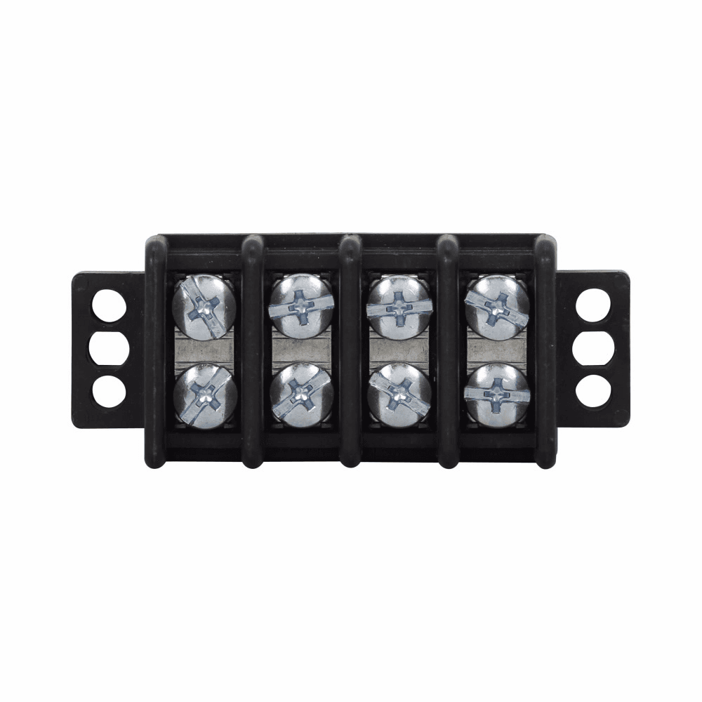 Cooper Bussmann TB345-12B TB345-12B Cooper Bussmann - Eaton Bussmann TB345 series panel mount terminal block connector, Breakdown voltage 7500V, 600V, 45A, Barrier, Twelve-pole, Black, Tin-plated brass terminal, nickel-plated brass philslot screw