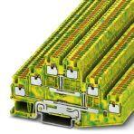 Phoenix Contact 3213739 Ground modular terminal block, connection method: Push-in connection, cross section: 0.14 mm² - 1.5 mm², AWG: 26 - 14, width: 3.5 mm, color: green-yellow, mounting type: NS 35/7,5, NS 35/15