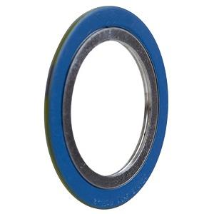 Garlock P03051016001 Spiral Wound Gasket; 16" Nominal Pipe Size; RW Construction; 150 # Flange Size; None; 150 PSI; Flexible Graphite; Carbon Steel; Green With Gray Stripe Colour