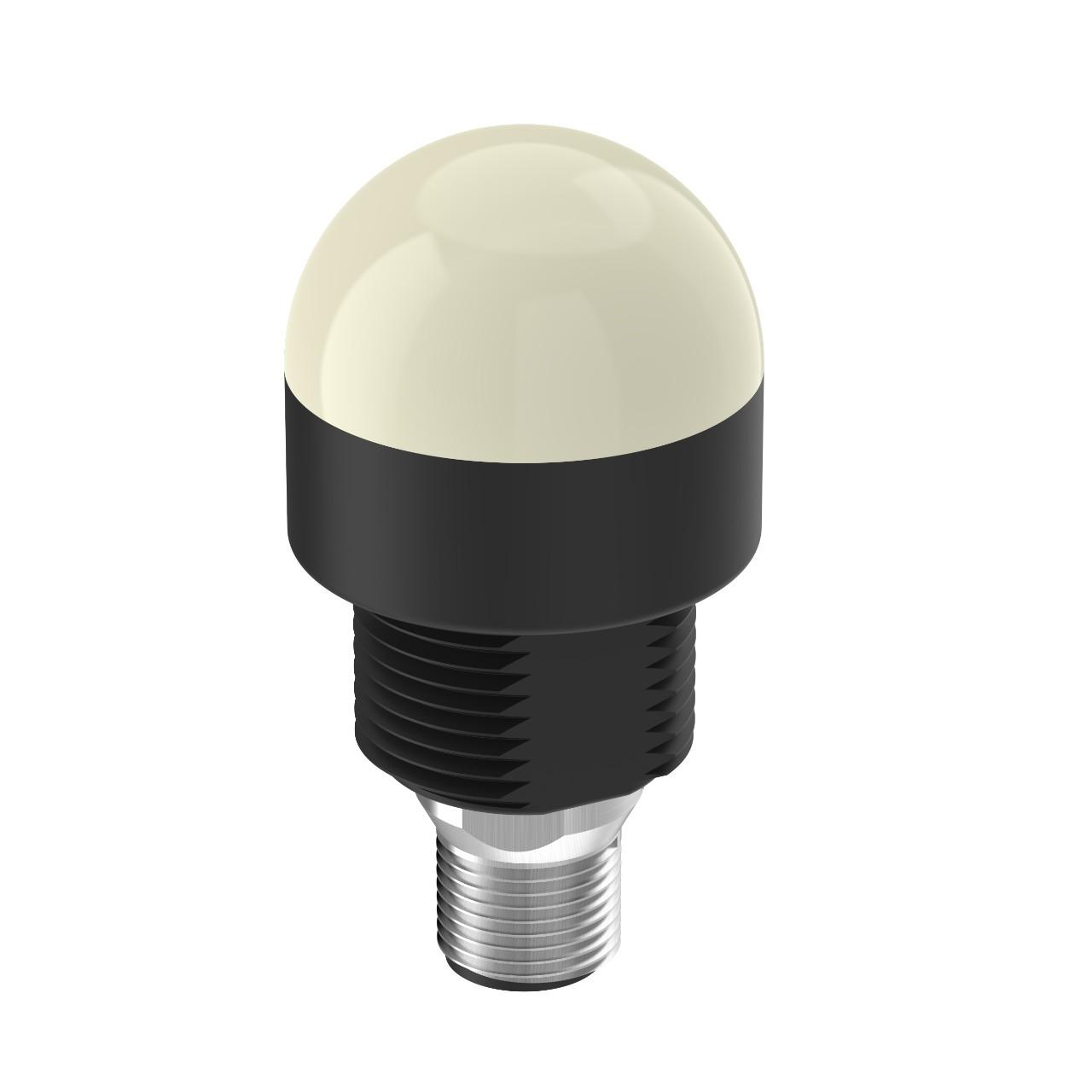 Banner K30L2RGB7QP Banner Engineering K30L2RGB7QP is a pilot light designed with a 7-color RGB multicolor LED illumination housed in a black casing. It features a dome window made from diffused polycarbonate (PC) and a base of the same material, ensuring durability. This part is pre-wired with a 6" / 15cm pigtail that terminates with a 5-pin M12 Euro-style quick disconnect (QD) connector, facilitating easy and secure connections. It operates on a supply voltage range of 10Vdc to 30Vdc, with nominal values of 12Vdc to 24Vdc, and is designed for surface, base, or pole flush mounting in a 22mm hole with an M22 thread. The dome has a diameter of 30mm / 1-3/16". It is engineered to function within an ambient air temperature range of -40°C to +50°C. The K30L2RGB7QP offers a high degree of protection with ratings of IP67, IP69K, UL type 4X, UL type 12, and UL type 13, making it suitable for challenging environments. It has a current consumption of 60mA and is equipped with three digital inputs for color control and one digital input for flash control, all supporting 10-30Vdc NPN/PNP inputs.