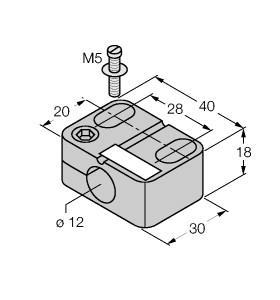 Turck BST-12N Accessories, Mounting Clamp, , fixing clamp without dead-stop, Plastic PA6