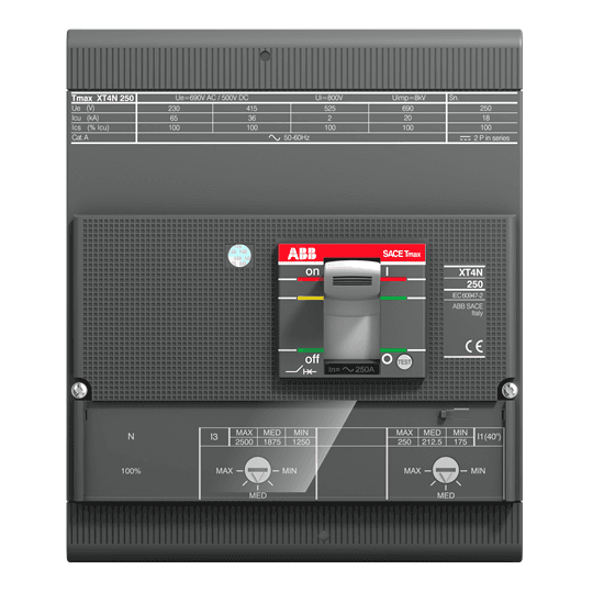 ABB Control XT4LU4175BFF000XXX XT4LU4175BFF000XXX ABB Control - XT4L 250TMA 175 875-1750 4PFFUL/CSA