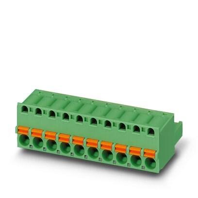 Phoenix Contact 1741830 PCB connector, nominal cross section: 2.5 mmÂ², color: green, nominal current: 12 A, rated voltage (III/2): 320 V, contact surface: Tin, type of contact: Female connector, number of potentials: 10, number of rows: 1, number of positions: 10, number of con