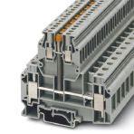Phoenix Contact 2775485 Double-level terminal block, With equipotential bonder, connection method: Screw connection, cross section: 0.5 mm² - 16 mm², AWG: 20 - 6, width: 10.2 mm, color: gray, mounting type: NS 35/7,5, NS 35/15, NS 32