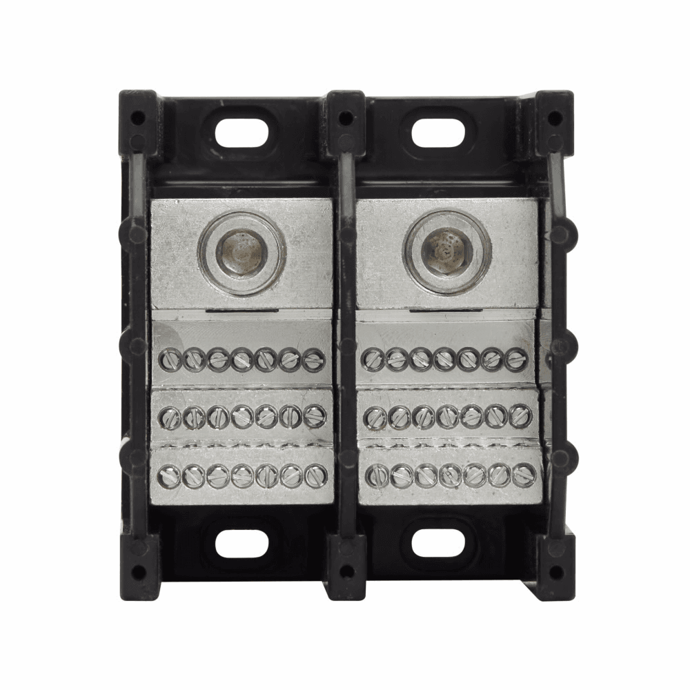 Cooper Bussmann 16372-2 16372-2 Cooper Bussmann - Eaton Bussmann series power distribution block, 600 Vac, 600 Vdc, 310A, Power distribution block, Two-pole, SCCR: 10 kA, Black, Molded Thermoplastic Base, Tin-plated aluminum connector - 16372-2