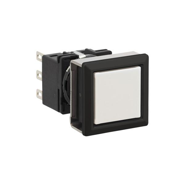 Idec LB7B-A1T1W LB 16mm Pushbuttons SPDT W, Sleek flush mount design,  Standard bezel with 16mm hole size also available,  Bright LED illumination,  27.9mm depth behind the panel,  3PDT contact block available,  5A contact ratings,  IP65 degree of protection,  Metallic o