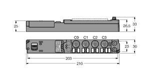 Turck SENL-0404D-0004 piconet Coupling Module for Modbus TCP, 4 Digital PNP Inputs Filter 3 ms, 4 Digital Outputs 0.5 A, , Configuration interface, Configurable functions, Supported via I/O‐ASSISTANT 2, Direct connection to the fieldbus, Direct connection to the IP link, Fibre-glass reinforced housing, Encapsulated module electronics, Metal connector, Degree of protection IP67