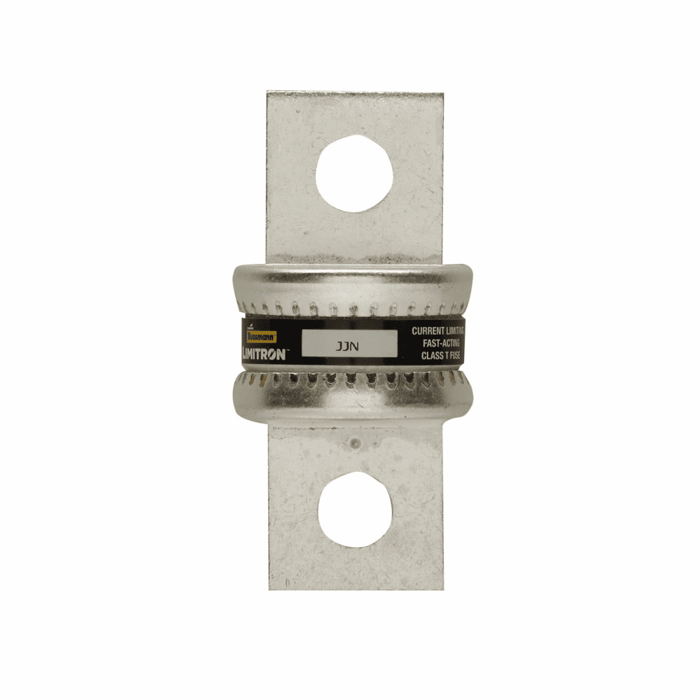 Cooper Bussmann JJN-400 JJN-400 Cooper Bussmann - Eaton Bussmann series JJN fuse, Current-limiting very fast acting fuse, VFD line protection, 400 A, Class T, Non-indicating, Bolted blade end x bolted blade end, 20 kAIC at 160 Vdc,200 kAIC at 300 V, Standard, 1, 300 V, 160 Vdc