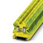Phoenix Contact 3044092 Ground modular terminal block, connection method: Screw connection, number of connections: 2, cross section: 0.14 mm² - 4 mm², AWG: 26 - 12, width: 5.2 mm, height: 46.9 mm, color: green-yellow, mounting type: NS 35/7,5, NS 35/15