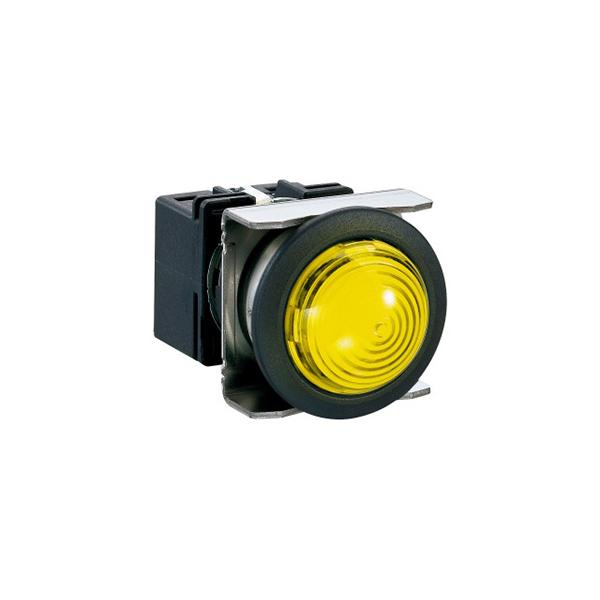 Idec LB6P-2T04Y LB PilotLight Dome Yellow 24V, Sleek flush mount design,  Standard bezel with 16mm hole size also available,  Bright LED illumination,  27.9mm depth behind the panel,  3PDT contact block available,  5A contact ratings,  IP65 degree of protection,  Metalli