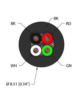 Turck BLK,EX60,2STPX18,S-DF,ITCERDB Extremelife™ Cable, Reelfast™ Bulk Cable, Shielded Twisted Pair, Extremelife™ Cable, Black EX60 jacket, shielded, 2STPX18 AWG, Sunlight Resistant, -60 Cold Bend Rating, Oil Resistant, Flame Ratings: UL 1685 FT4, IEEE 1202 FT4, CSA FT1, CSA FT4, IEC 60332-3-22, ITC 150V, PLTC 300V, 1309 MSB 300V, CIC 300V